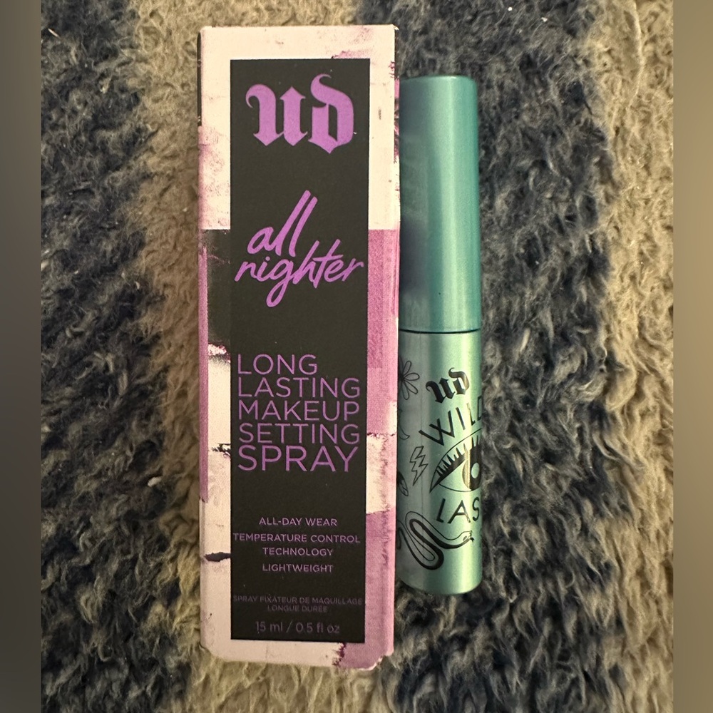 All Nighter Long Lasting Makeup Setting Spray and Mascara - Mini